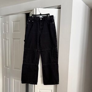Princess Polly Black Wide-Leg Jeans size 6
